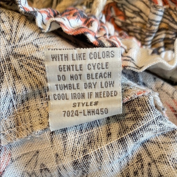 CALI 1805 Los Angeles Pant Flare Wide Leg Linen Tropical Drawstring Size Small - Picture 8 of 14